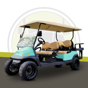 2023 Club Car Precedent 6 Passenger Lifted Remanufactured with black rims for sale