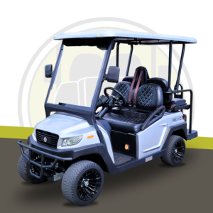 2020 SCWT REVO 2+2 Used Street Legal Golf Cart Silver with Black Rims for sale