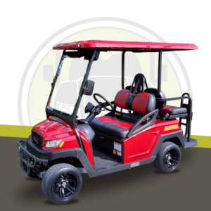 2019 SCWT REVO 2+2 Used Street Legal Golf Cart Red with Black Rims for sale