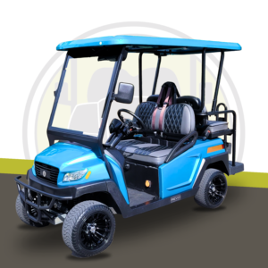 2020 SCWT REVO 2+2 Used Street Legal Golf Cart Torquise with Black Rims for sale