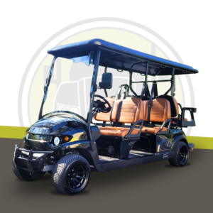 2023 R-Series Black street legal golf cart with tan seats for sale