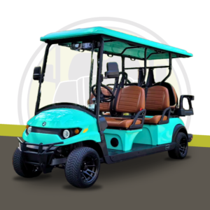 2023 R-Series Seafoam street legal golf cart with tan seats for sale